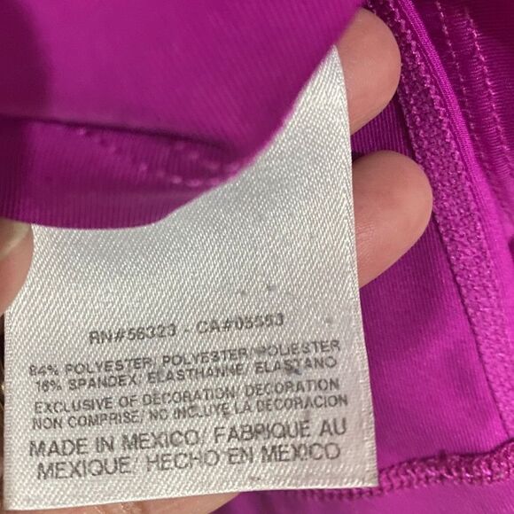 NIKE Women’s PRO COMBAT Fuschia Long Sleeve Athletic Gym Workout Top, Sz-S - Picture 3 of 6